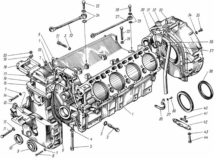 Блок цилиндров двигателя ЯМЗ-238ИМ